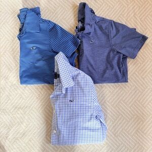 Vineyard Vines Assorted Blue boys shirts youth small (8/10)